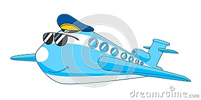 Cartoon aircraft Vector Illustration