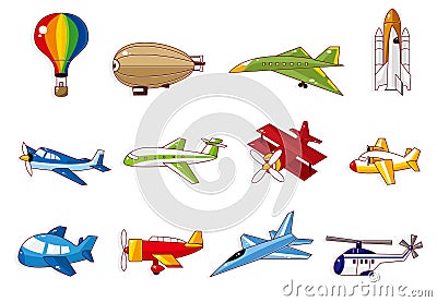 Cartoon airplane icon Vector Illustration