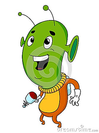 Cartoon alien Vector Illustration