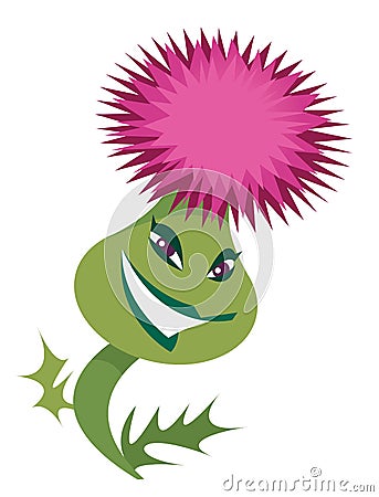 Cartoon alive character thistle Cartoon Illustration