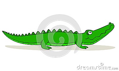 Cartoon Alligator Vector Illustration