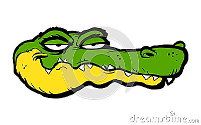 Cartoon Alligator Vector Illustration