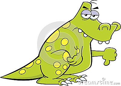 Cartoon angry dinosaur Vector Illustration
