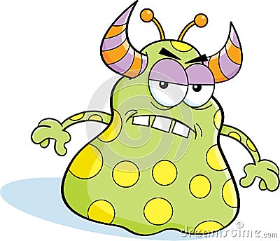 Cartoon angry monster Vector Illustration