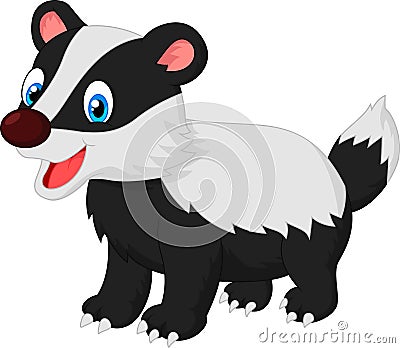 Cartoon animal badger Vector Illustration