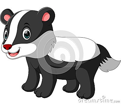 Cartoon animal badger Vector Illustration