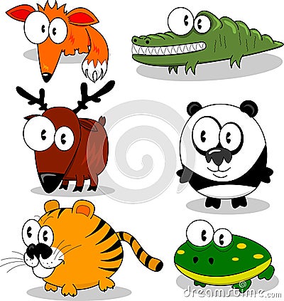 Cartoon animals Stock Photo