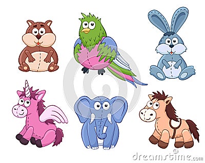 Cartoon animals collection Vector Illustration