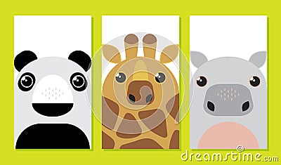 Cartoon animals set Stock Photo