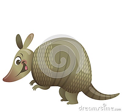 Cartoon armadillo animal Vector Illustration