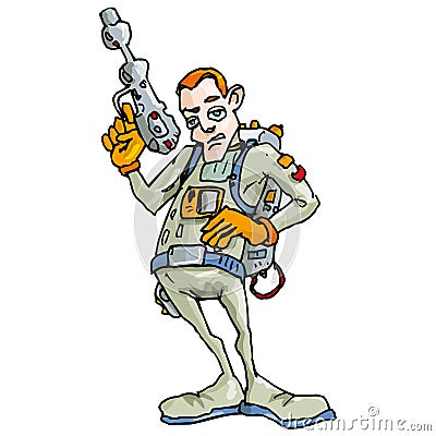 Cartoon Astronaut In A Space Suit Stock Photos - Image: 19260053