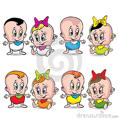 Cartoon baby Vector Illustration