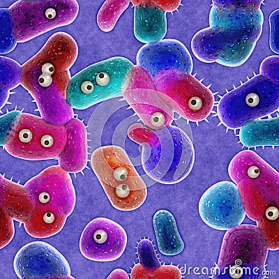 Cartoon bacterias Stock Photo