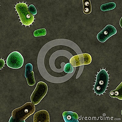 Cartoon bacterias Stock Photo