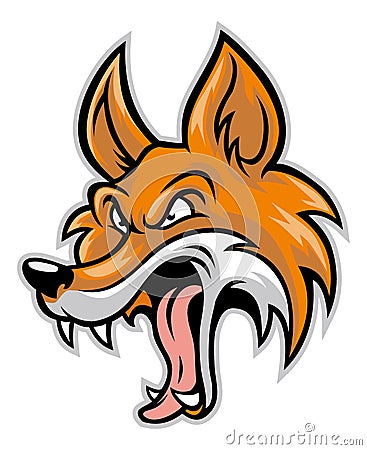 Cartoon of bad fox Vector Illustration
