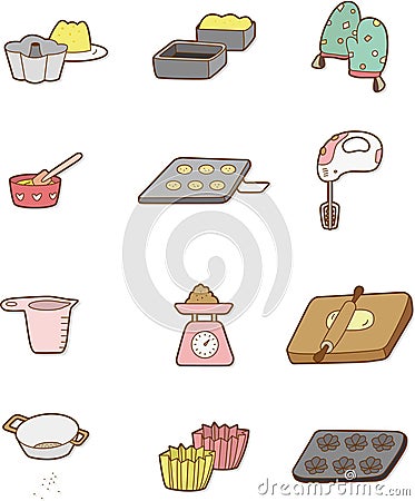 Cartoon Bake icon Vector Illustration