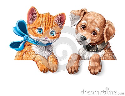 Cartoon banner Stock Photo