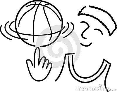 Cartoon Basketball Player/ai Royalty Free Stock Photos - Image: 5316148