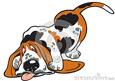 Cartoon basset Vector Illustration