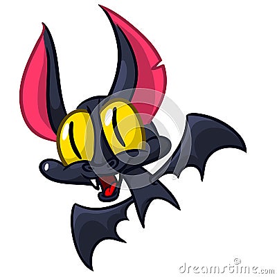 Cartoon bat. Halloween vector cute bat icon. Halloween element Vector Illustration