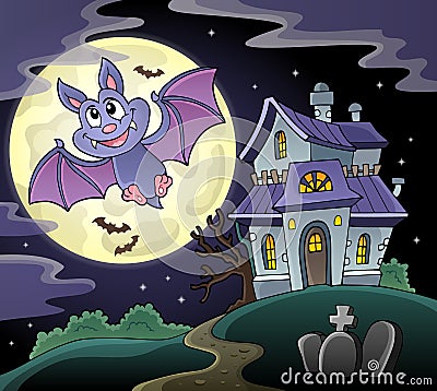 Cartoon bat topic image 2 Vector Illustration