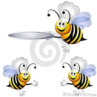 Cartoon Bee Chef Cartoon Illustration