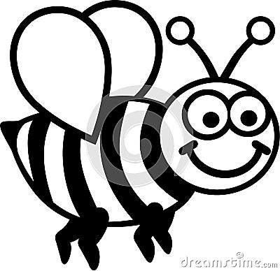 Cartoon Bee Vector Illustration