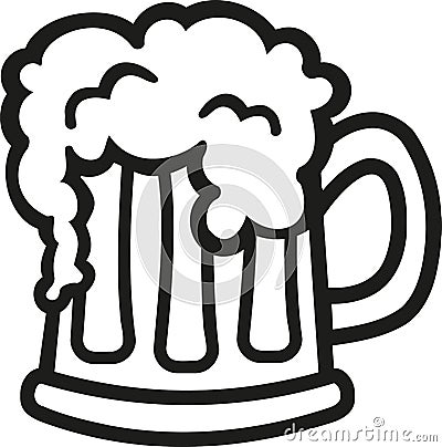 Cartoon Beer mug Vector Illustration