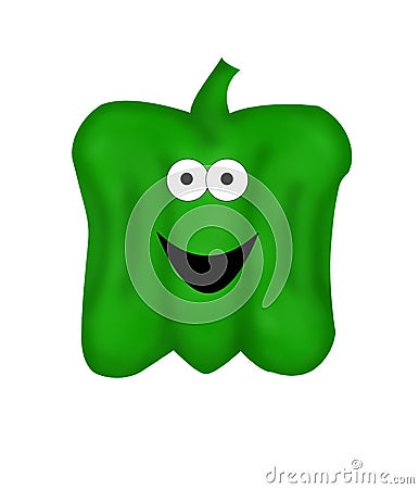 Cartoon Bell Pepper Stock Photo