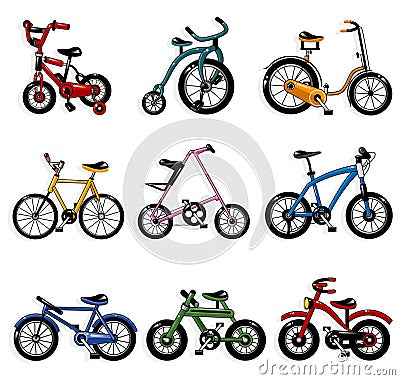 Cartoon bicycle Vector Illustration