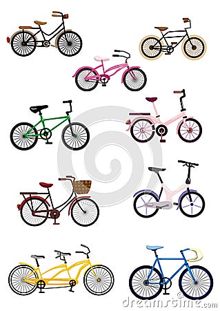 Cartoon bicycle icon Vector Illustration