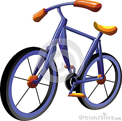 Cartoon bike Vector Illustration