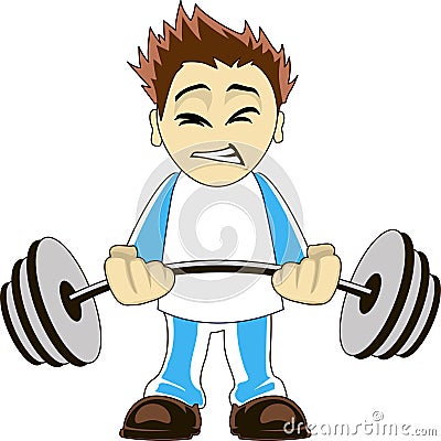 Cartoon bodybuilder Vector Illustration