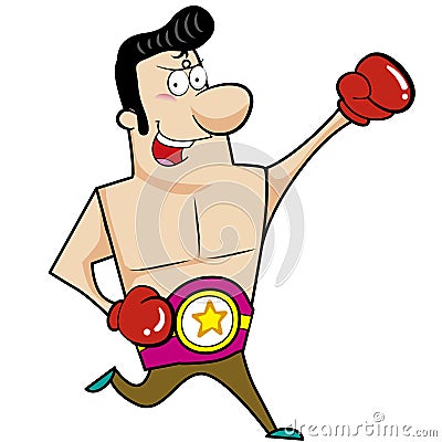 Cartoon Boxer Vector Illustration