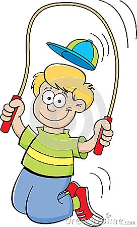 Cartoon Boy Jumping Rope Royalty Free Stock Photos - Image: 29014368