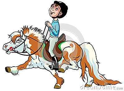 Cartoon Boy Riding Shetland Pony Stock Vector - Image Cartoon Boy Riding Shetland Pony Stock Vector - Image