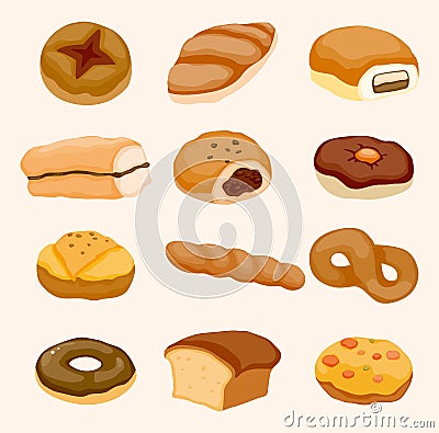 Cartoon Bread Icon Stock Image - Image: 21979421