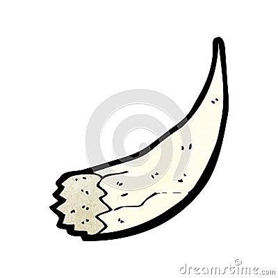 cartoon broken old tusk Vector Illustration