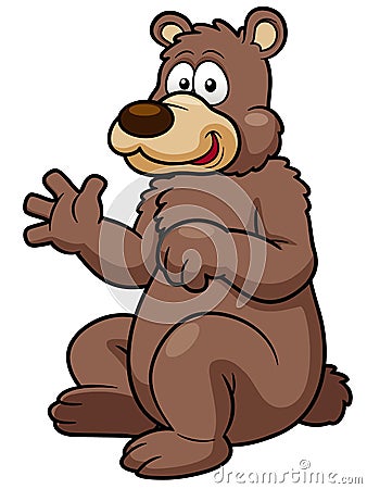 Cartoon brown bear Vector Illustration