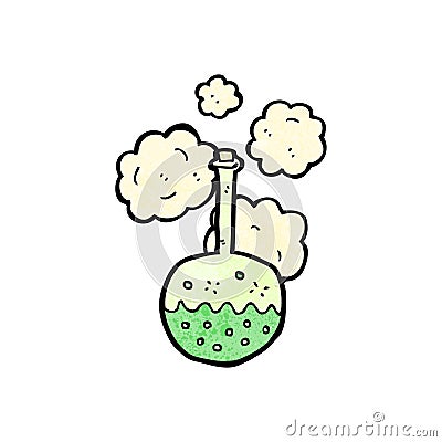 cartoon bubbling chemicals Vector Illustration