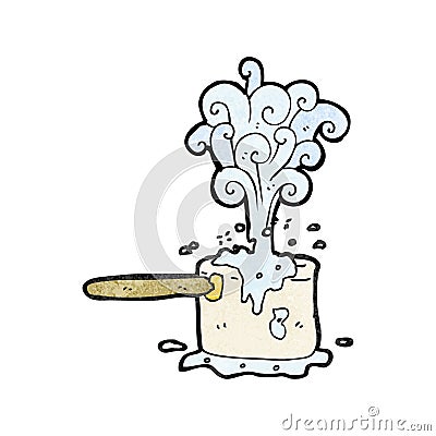 cartoon bubbling kitchen pan Vector Illustration