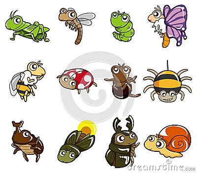 Cartoon bug icon Stock Photo