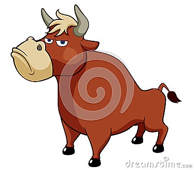 Cartoon bull Vector Vector Illustration