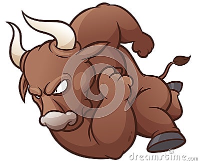 Cartoon Bull Vector Illustration