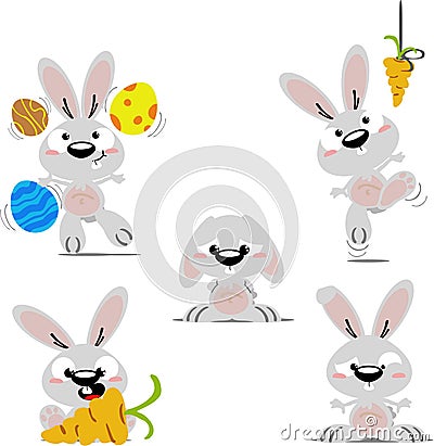 Cartoon bunnies Stock Photo