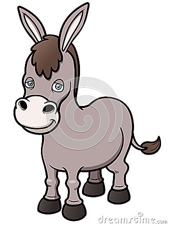 Cartoon burro Vector Illustration