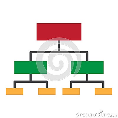 Cartoon business structure Vector Illustration