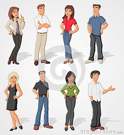 Cartoon business people Vector Illustration