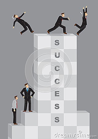 Successful But Ruthless and Selfish Businessman Creative Cartoon Vector Illustration Vector Illustration