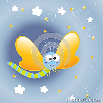 Cartoon butterfly Vector Illustration